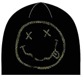 Nirvana Mütze Beanie Grunge Smile Face Band Logo Distressed Nue offiziell One Size