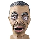 Mr.Bean Latex Maske Horror Kopfbedeckung für Halloween Karneval Kostüm Party Requisiten