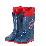 MARVEL SPIDERMAN Jungen Gummistiefel von 2 bis 8 Jahre, Ungefütterte Warme Regenschuhe Kinder Wasserdichte Regenstiefel Schlupfstiefel (Blau, EU Schuhgrößensystem, Jugendliche, Numerisch, M, 34)