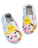 Pokemon Hausschuhe Mädchen Kinder Pikachu Sylveon Eevee Blaue Schuhe Müßiggänger 36 EU