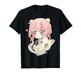 Anime und Katzen Liebhaber für Teen Manga kawaii Graphic Otaku T-Shirt
