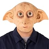 Fehodun Dobby Maske Elf Ohren Vollkopf Maske Realistische Elfin Gruselige Maske Halloween Cosplay Latex Kostüm Zubehör Requisiten für Erwachsene Teens