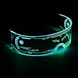 JYB Hopefuture LED Cyberpunk leuchtende Brille, Decoration Party Bunte Technologie EL Kaltlichtlinsenbrille (Hoffnung)