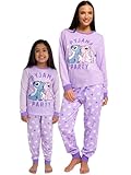 Disney Lilo Und Stitch Schlafanzug | Familien Schlafanzug | Mädchen Schlafanzug Mutter Tochter | Stitch Und Angel Pyjama Für Mädchen | Lila 146