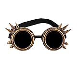 Boland - Brille Cyberpunk, Retro, Spacy, Steampunk, Dornen, Gummiband, Karneval, Halloween, Fasching, Mottoparty, Zubehör für Kostüme