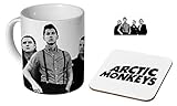 Keramik-Kaffeetasse mit Untersetzer, Motiv: Arctic Monkeys
