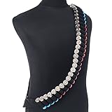 DONGKER Patronengürtel, 50 Loch Klopfer Gürtel, Länge 130 cm, Nylon Schnaps Shell Gürtel Schrotflintenpatronen Etui für Munition vom Kaliber 12 oder 20