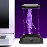 Ahsoka Tano 3D Holografisches Kristalllicht - Offiziell lizenziertes lasergraviertes Mandalorian Sammler-LED-Licht, Disney Star Wars Merchandise Geschenke & Schreibtischaccessoires