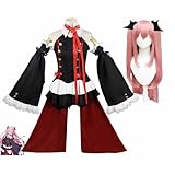 Lzrong Anime Seraph of the End Krul Tepes Cosplay Komplettes Kostüm mit Accessoires und Perücke Halloween Vampir Mädchen Cosplay Uniform