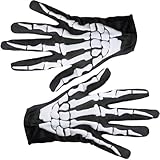 Hatstar Kinder Skelett Knochen Handschuhe | Kostüm Accessoire zu Halloween, Karneval, Fasching und Motto Partys | für Mädchen und Jungen