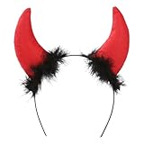 KarneLux Haarreif Teufelshörner - Teufel Kostüm Haarschmuck Accessoire für Fasching, Karneval oder Halloween - Kopfschmuck für Damen