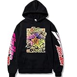 jakeydragon Unisex Anime JoJo's Bizarre Adventure Kapuzenpullover Kujo Jotaro Pullover Jonathan Joestar Lässiges Langarm-Sweatshirt