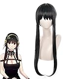 Anime Yor Forger Cosplay Perücke für Spy Family Cosplay Perücken Rollenspiel Perücke mit gratis Perückenkappe (Yor)
