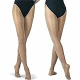DANCEYOU leicht glänzende Strumpfhose Mädchen und Damen Tanzstrumpfhose Ballett Strümpfe für Kostüm, Aufführungen, Eislaufen und Täglich Hellbraun LA