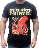 Red Hot Chili Peppers Herren Official Fire Squid T-Shirt, Schwarz, Mittel