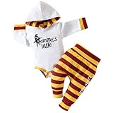 Asmea Baby Kleidung Harry Baby Kleidung Neugeborene Jungen Mädchen Langarm Body + Hose Harry Babyartikel Baby Geschenk Junge Baby Shower 2PCS Babykleidung Neutral Weiß