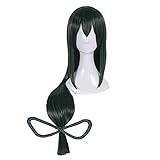 OSIAS Anime Cosplay Perücke, Halloween Perücke, mit kostenlosem Perückenständer(Asui Tsuyu)