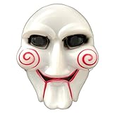 HAC24 Jigsaw Maske - Chucky Horror Gesichtsmaske für Halloween & Fasching - Unisex-Erwachsene