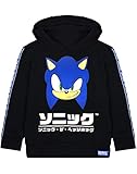SONIC THE HEDGEHOG Kapuzenpullover für Kinder Japanese Gamer Schwarzer Pullover 7-8 Jahre