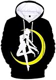 Silver Basic Mädchen Japanese Anime Sweatshirts 3D Druck Langärmelige Hoodies Sweatshirt 4569-M4