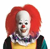 RUBIE'S Official 68544 Pennywise Deluxe-Maske mit Haaren aus dem Film ES, Clown, Einheitsgröße Halloween