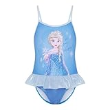 Disney Badeanzug Eiskönigin, Mädchen-Badeanzug mit Rüschen, Elsa in My Element, Element, 4-5 Jahre