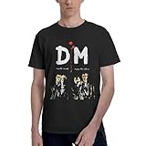 De&PE & Che T-Shirt für Herren, bedruckt, kurzärmelig, Rundhalsausschnitt, Baumwolle, lässiges Oberteil, Sommer, Outdoor, Vintage, normale Größe, Depeche Mode-18, XXXXX-Large