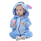 EOZY Baby Strampler Mädchen Jungen Romper Tier Overall Bodysuit 0-3Monat Blau