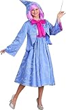 Damen Fee Patin Kostüm Deluxe Umhang mit Kapuze Shirt Kleid Set Disney Cinderella Halloween Party Cosplay Karneval Kostüme (Blau, XXXL)