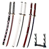 kljhld Bambus Anime, Cosplay Schwert, Roronoa Zoro dreiteiliges Set, Shusui Katana&Wado Ichimonji Katana&Sandai Kitetsu Katana 103cm/40 Zoll