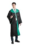 Ciao- Slytherin Cloak Cape Tunic Deluxe official Harry Potter (One size adult) with embroidered emblem and tie