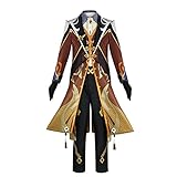 Xinchangda Cosplay Kostüm ZhongLi für Männer Schulaufführung Thema Party Outfit Full Set, Game Cosplay Anzug Halloween Karneval Party Rollenspiel Uniform für Erwachsene Männer