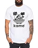 Adi Kame House - Herren T-Shirt One Goku Dragon Master Son Ball Vegeta Turtle Roshi Piece Golds Db, Farbe:Weiß, Größe:L
