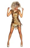 Boland 83842 - Karnevalskostüm Rock Queen, Gold, Minikleid, Themenparty, Mottoparty, 70er-Jahre-Kostüm