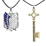 HAND-PRO Halskette aot Shingeki No Kyoji Halskette Eren jäger Kette attack on titan Aot kette Eren jäger schlüssel