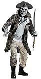 Herren Kostüm Ghost Pirate 3D Halloween Totenkopf-Maske böse Horror Geist Pirat, Größe:L/XL