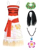 UWXOZO Prinzessin Kostüm Kinder Ozean Kostüm Mädchen Prinzessin Kleid für Faschingskostüme Geburtstagsfeier Dress Up mit Zubehör für Karneval Halloween UX012XL