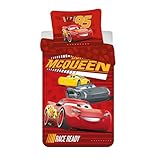 Bettwäsche Disney Cars Race Ready, Bettbezug 140 x 200 cm + Kissenbezug