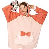 Disney Hoodie Damen Oversized Stitch Hoodie Übergroßer Flauschiger Kapuzenpullover - Lilo und Stitch Design Hoody Damen Oversize Pullover (Minnie Mouse)