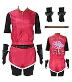 MANMICOS US-Größe Game Claire Cosplay-Kostüm, Anime, Damen, rote Weste, Shorts, Anzug (3XL)