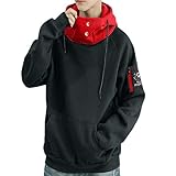 PTLYE Kaisen Jujutsu Cosplay itadori Yuji Hoodie Anime 3D Neuheit Kapuzenpullover Sweatshirt Gojo Satoru Cosplay Kostüm (XL, Rot Schwarz)