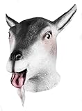 Ziege Maske aus Latex - realistische Tiermaske als Verkleidung für Halloween, Karneval & Motto-Party