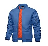 KEFITEVD Militärjacken für Männer Leichte gesteppte Bomberjacke Winddichte Freizeitjacke Varsity Jacke Herren Sportbekleidung Mäntel