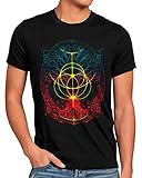 CottonCloud Golden Tree Herren T-Shirt limgrave gelmir farum RPG Open-World, Größe:XXL