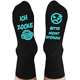 Dealswin Lustige Gaming Socken Gamer Geschenk Mit Spruch Bitte Nicht Stören Ich Zocke Zocken Socken Lustig Neuheit Geschenke Für Zocker Männer Herren Frauen Damen Weihnachts Valentinstag Geburtstag