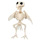 Boland 72406 - Vogel-Skelett, Größe 20 cm, beweglicher Mund, Attrappe aus Kunststoff, Dekoration für Halloween, Karneval oder Mottoparty