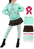 C-ZOFEK Vanelope von Schweetz Cosplay Kostüm für süße Mädchen - Blau - X-Groß