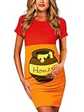 Deerose Halloween-Kostüm für schwangere Frauen, werdende Mütter, Erntedankfest, Honigbär, XL