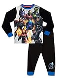 Marvel Jungen Avengers Schlafanzug Schwarz 152