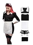 FURPHI US Size Moira OHara Cosplay Costume French Maid Apron Dress Outfits for Women (Large)